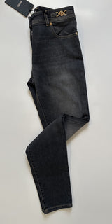 Versace Womens Stone Washed Denim Gray Jeans Size 25 US Italy 1013135 NWT $950