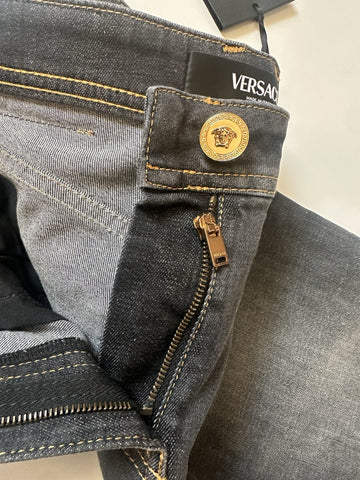 Versace Womens Stone Washed Denim Gray Jeans Size 25 US Italy 1013135 NWT $950