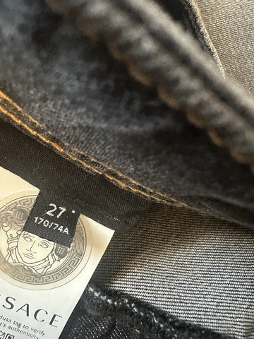 Versace Womens Stone Washed Denim Gray Jeans Size 25 US Italy 1013135 NWT $950