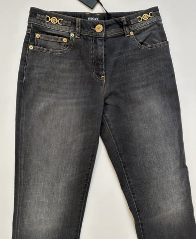Versace Womens Stone Washed Denim Gray Jeans Size 25 US Italy 1013135 NWT $950