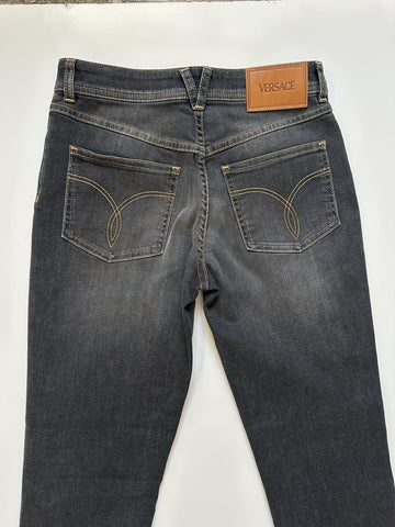 Versace Womens Stone Washed Denim Gray Jeans Size 25 US Italy 1013135 NWT $950