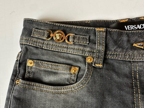 Versace Womens Stone Washed Denim Gray Jeans Size 25 US Italy 1013135 NWT $950