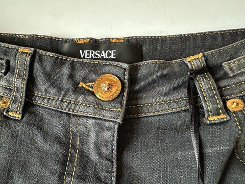 Versace Womens Stone Washed Denim Gray Jeans Size 25 US Italy 1013135 NWT $950