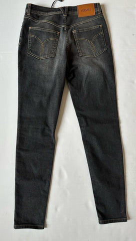 Versace Womens Stone Washed Denim Gray Jeans Size 25 US Italy 1013135 NWT $950