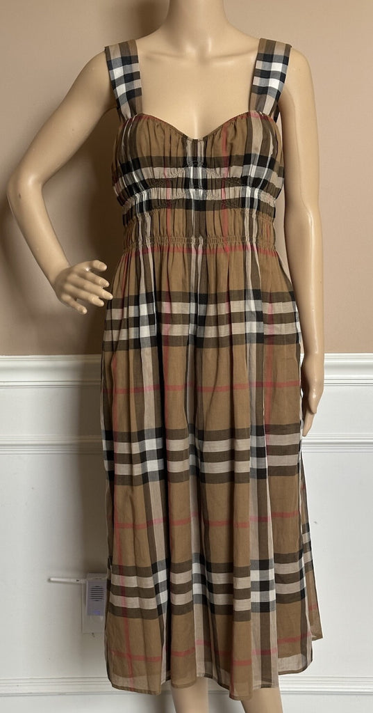 Burberry Delilah Women's Toupe Brown Check Dress 4 US (38 Euro) 809941 BAYSUPERSTORE Burberry Delilah Women's Toupe Brown Check Dress 4 US (38 Euro) 809941 BAYSUPERSTORE