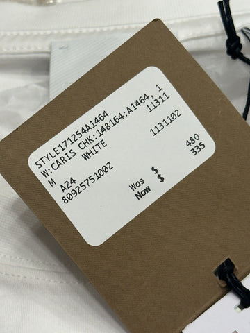 Burberry Caris Check White T-shirt M (Oversized) 8092575 NWT $480