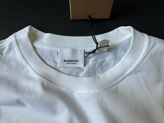 Burberry Caris Check White T-shirt S (Oversized) 8092575 NWT $480
