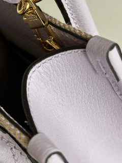 Gucci Womens Jumbo GG Canvas/Leather Mini Shoulder Tote Bag Purple 671623 NWOT