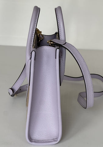 Gucci Womens Jumbo GG Canvas/Leather Mini Shoulder Tote Bag Purple 671623 NWOT