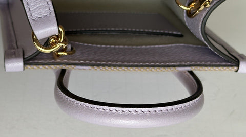 Gucci Womens Jumbo GG Canvas/Leather Mini Shoulder Tote Bag Purple 671623 NWOT