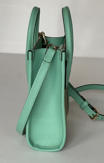 Gucci Womens Jumbo GG Canvas/Leather Mini Shoulder Tote Bag Green 671623 NWOT