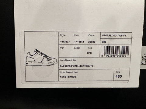 Versace Medusa Men’s Black/White Leather Sneakers 13 US (46) 1013377 IT NIB