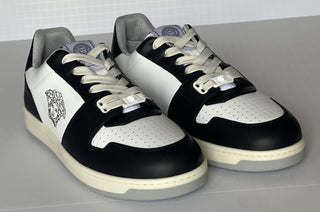 Versace Medusa Men’s Black/White Leather Sneakers 7 US (40 Euro) 1013377 IT NIB