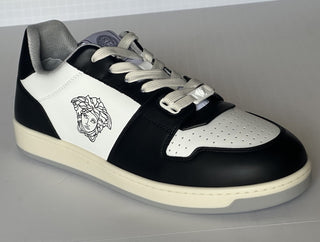 Versace Medusa Men’s Black/White Leather Sneakers 7 US (40 Euro) 1013377 IT NIB