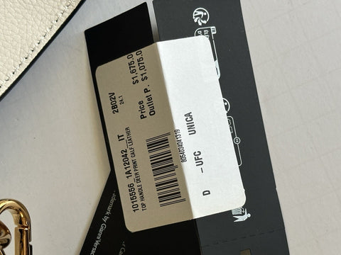 Versace Virtus Grainy Calf Small Black/White Top Handle Bag 1015556 IT NWT $1675