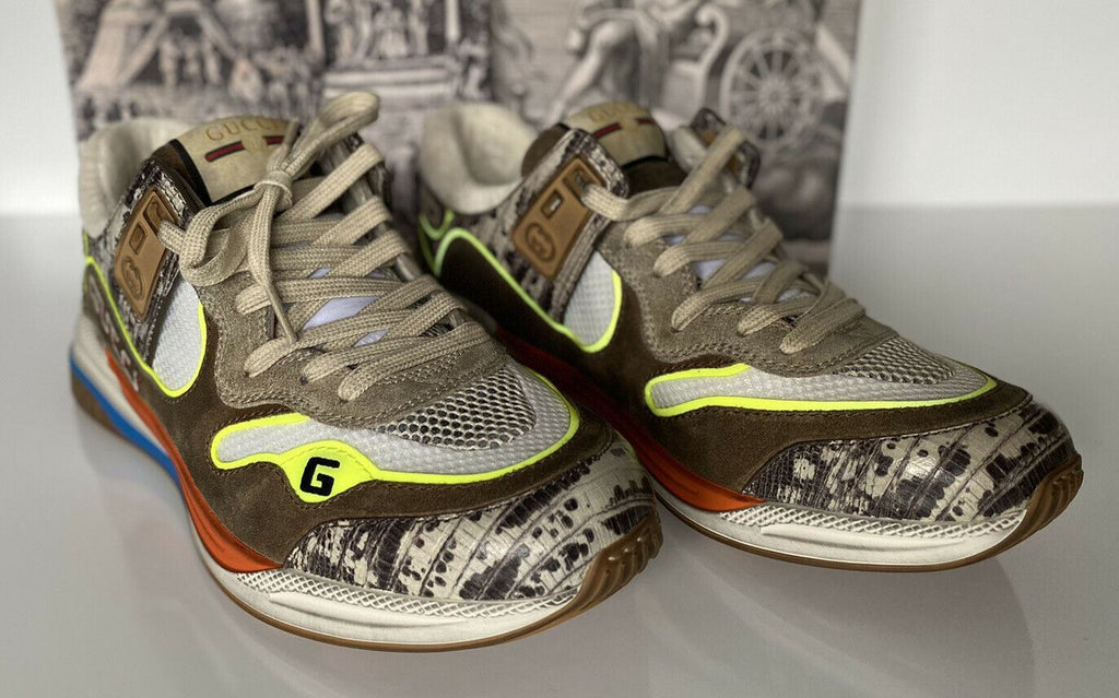 Gucci Womens Tejus Leather/Suede Sneakers Shoes  4.5 US (34.5 Euro) Italy 719801