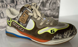 Gucci Womens Tejus Leather/Suede Sneakers Shoes  4.5 US (34.5 Euro) Italy 719801