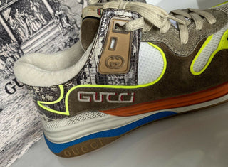 Gucci Womens Tejus Leather/Suede Sneakers Shoes  4.5 US (34.5 Euro) Italy 719801