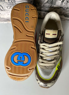 Gucci Womens Tejus Leather/Suede Sneakers Shoes  4.5 US (34.5 Euro) Italy 719801