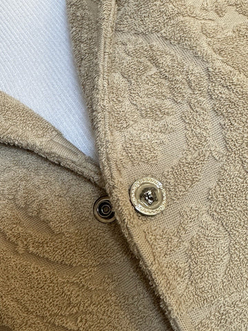 Versace Barocco Jacquard Towel Shirt Size Large 1015692 Made in Italy NWT $1325