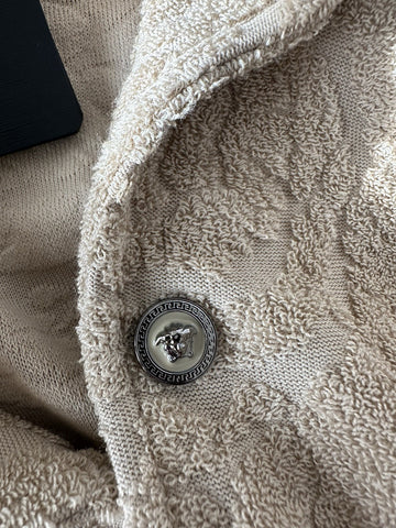 Versace Barocco Jacquard Towel Shirt Size Large 1015692 Made in Italy NWT $1325