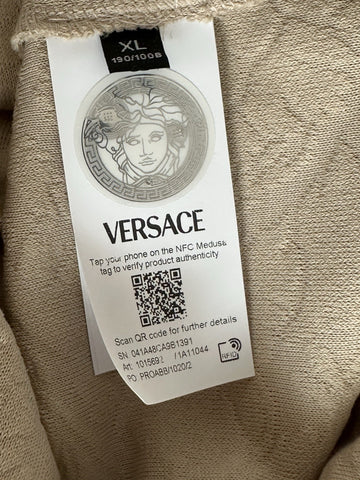 Versace Barocco Jacquard Towel Shirt Size XL 1015692 Made in Italy NWT $1325