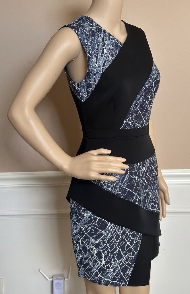 BCBG MAXAZRIA Dalia Women's Blue/Black Dress Size 2