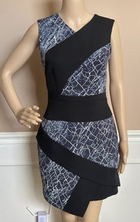BCBG MAXAZRIA Dalia Women's Blue/Black Dress Size 2