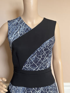 BCBG MAXAZRIA Dalia Women's Blue/Black Dress Size 2