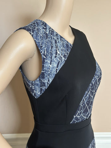 BCBG MAXAZRIA Dalia Women's Blue/Black Dress Size 2