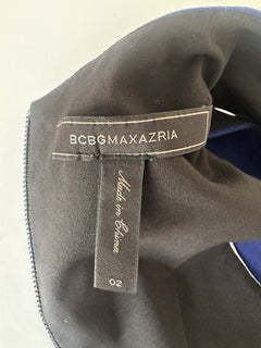 BCBG MAXAZRIA Karin Women's Knee Length Sleeveless Black/Blue Dress Size 2