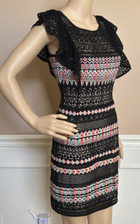 BCBG MAXAZRIA Roxine Women's Multicolor Knee Length Sleeveless Dress Size XXS