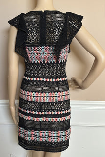 BCBG MAXAZRIA Roxine Women's Multicolor Knee Length Sleeveless Dress Size XXS