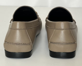 VERSACE Medusa Men's Taupe Leather Driver Shoes 7.5 US (40.5) 1009707 NIB $850