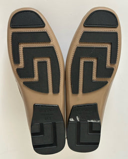 VERSACE Medusa Men's Taupe Leather Driver Shoes 8.5 US (41.5) 1009707 NIB $850