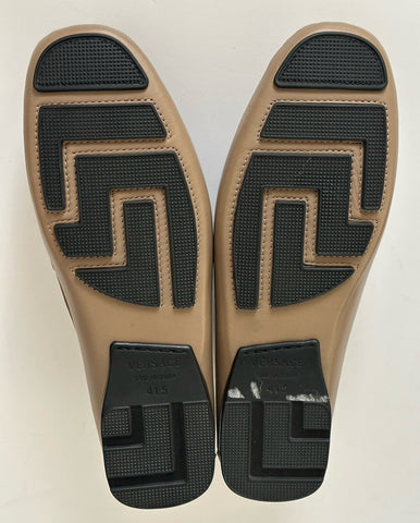 VERSACE Medusa Men's Taupe Leather Driver Shoes 8.5 US (41.5) 1009707 NIB $850