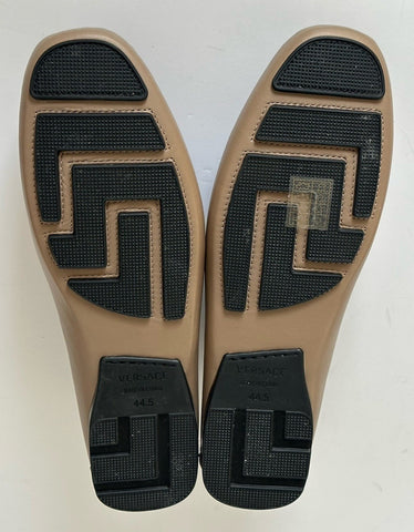 VERSACE Medusa Men's Taupe Leather Driver Shoes 11.5 US (44.5) 1009707 NIB $850
