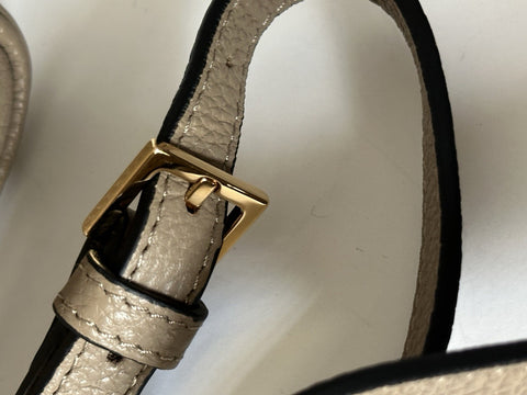 Versace Leather Medusa Grainy Leather Mini Crossbody Bag Taupe 1008863 NWT $850