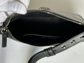 Versace Silver Medusa Head Calf Leather Black Shoulder Bag IT 1014245 NWT $1200