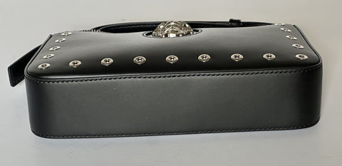Versace Silver Medusa Head Calf Leather Black Shoulder Bag IT 1014245 NWT $1200