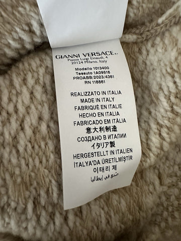 Versace Barocco Wool Knit Sweater Beige 42 US (52 Euro)  IT 1013400 NWT $1225