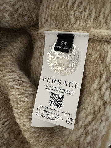Versace Barocco Wool Knit Sweater Beige 44 US (54 Euro)  IT 1013400 NWT $1225