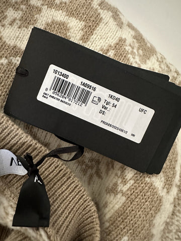 Versace Barocco Wool Knit Sweater Beige 44 US (54 Euro)  IT 1013400 NWT $1225