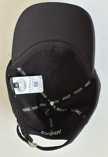 Versace Embroidered Logo Baseball Cap Hat Black/Gold 60 IT ICAP006 NWT $425