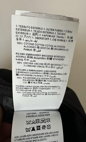 Versace Embroidered Logo Baseball Cap Hat Black/Gold 59 IT ICAP006 NWT $425