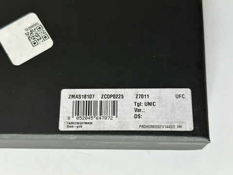 Versace Black Gold Medusa Logo Allover Print Sleep Mask Italy ZMAS18107 NWT $175