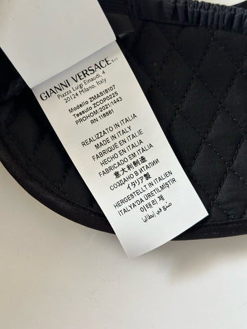 Versace Black Gold Medusa Logo Allover Print Sleep Mask Italy ZMAS18107 NWT $175