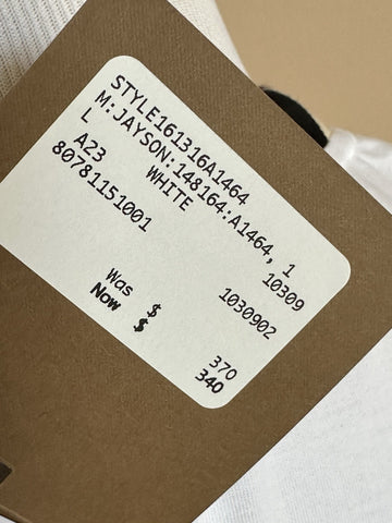 Burberry Jayson White Cotton T-shirt L (Oversized) 8078115 NWT $370