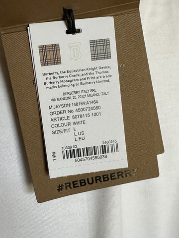 Burberry Jayson White Cotton T-shirt L (Oversized) 8078115 NWT $370