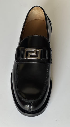 VERSACE Greca Men's Black Leather Loafer Shoes 8 US (41) Italy 1012864 NWT $975